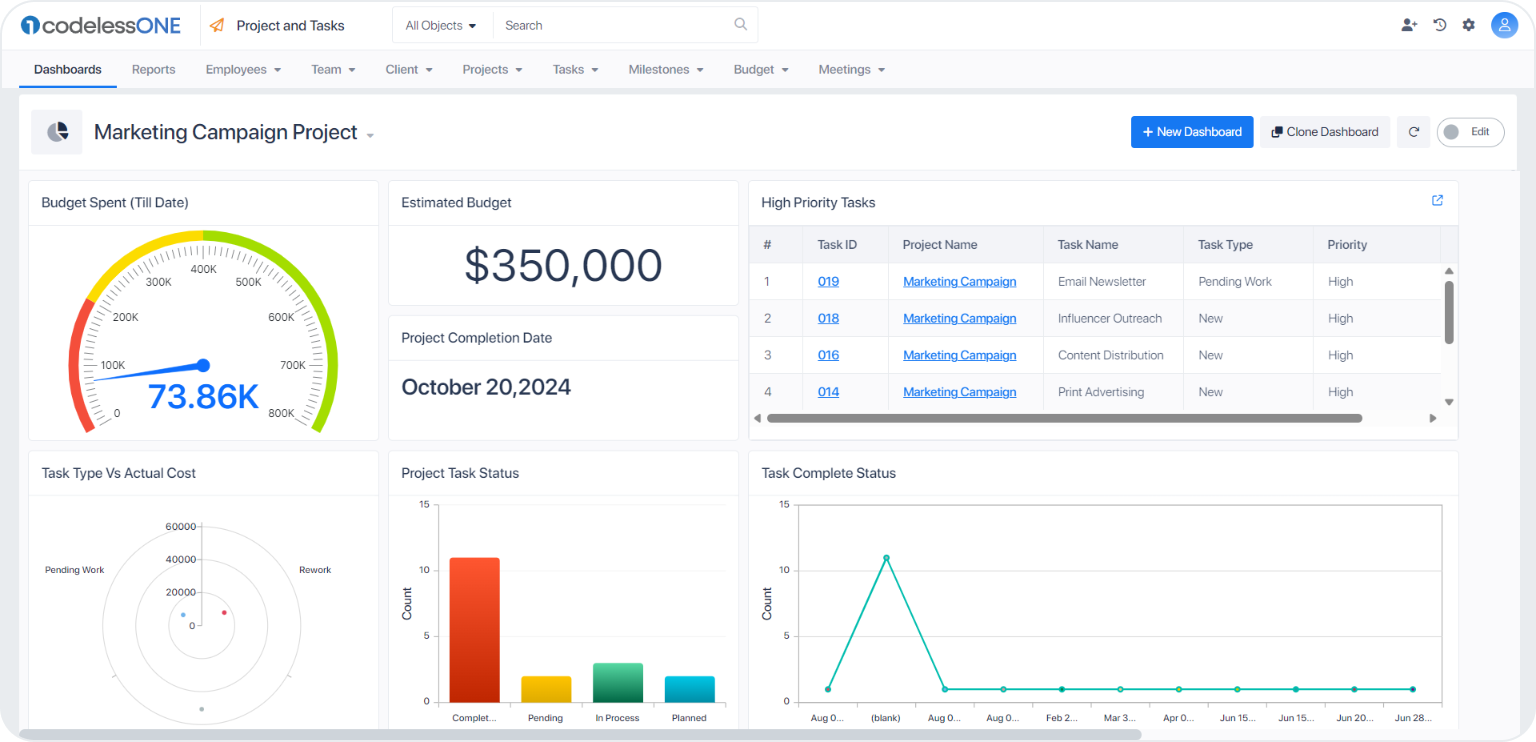 screenshot of Codeless ONE